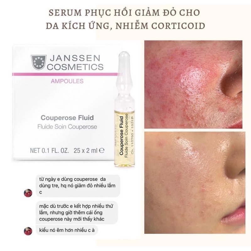 TINH CHẤT PHỤC HỒI CHO DA TREATMENT, LỘ MAO MẠCH JANSSEN COUPEROSE FLUID