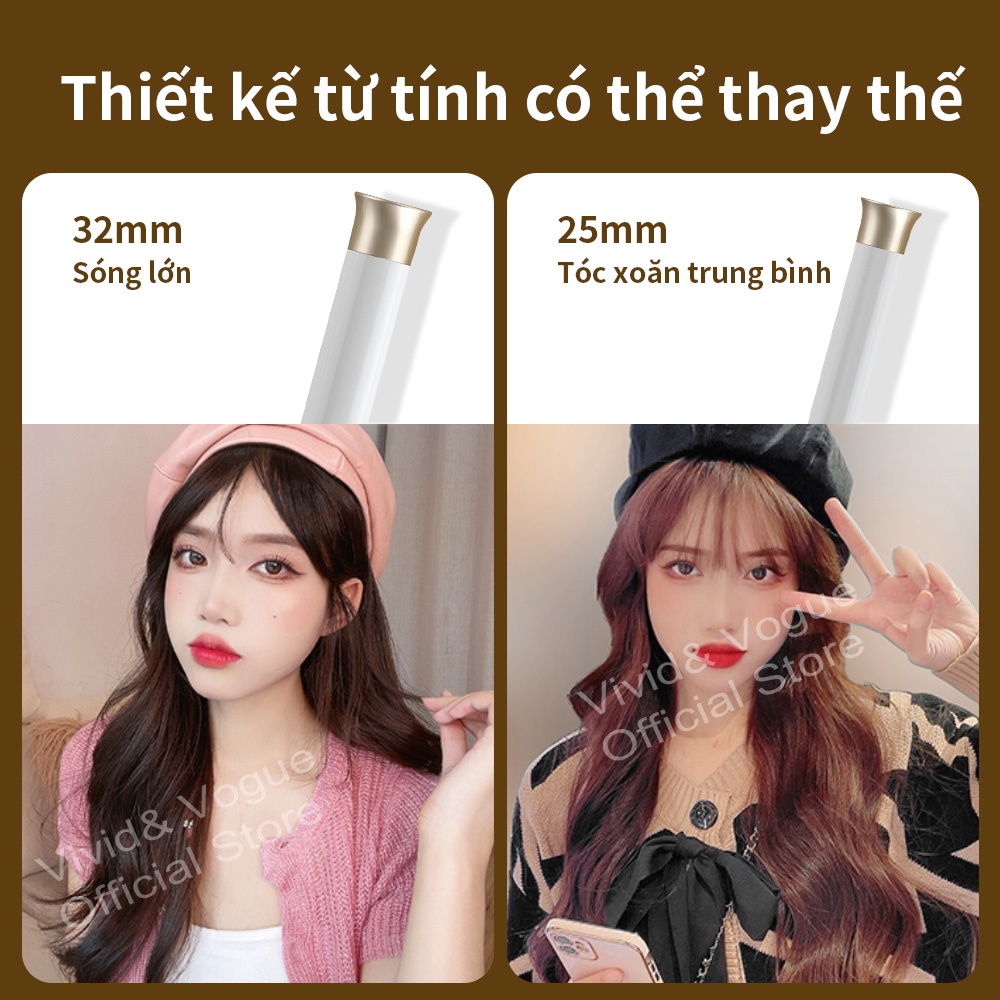 Máy uốn tóc 4Gen VIVID & VOGUE tự động bằng gốm máy uốn tóc cầm tay