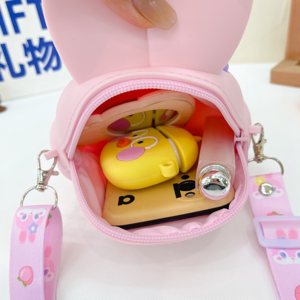 Túi Đeo Chéo Vai Bằng Silicon Hình Hoạt Hình Disney Stella Lou Dễ Thương Dành Cho Bé Gái