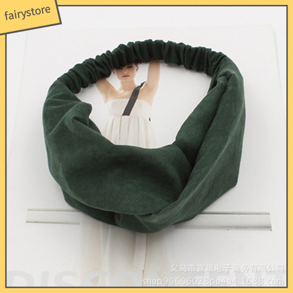 Băng Đô Cài Tóc Màu Trơn Thiết Kế Đơn Giản Cho Nữ