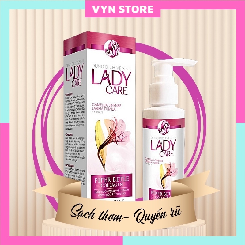 Dung dịch vệ sinh phụ nữ khử mùi chống viêm nấm ngứa vùng kín nano bạc trầu không Lady Care