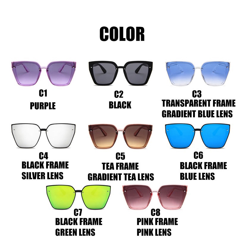 Kính râm oversize cho nam và nữ 8 màu