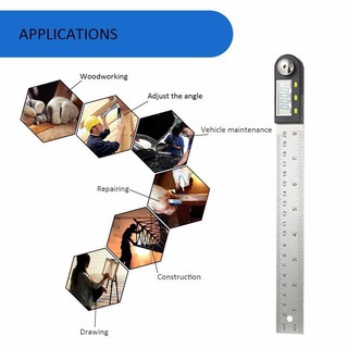 Thước Đo Góc Điện Tử Dài 20cm Đo 360 Độ Loại 3 nút chỉnh, Thước Đo Độ Điện Tử, Thước Góc Điện Tử, Thước Ke Góc Điện Tử