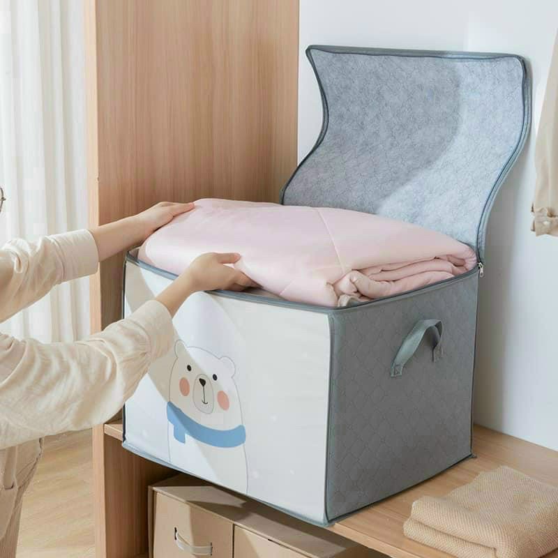 Túi đựng chăn màn, quần áo đồ dùng cỡ lớn họa tiết dễ thương