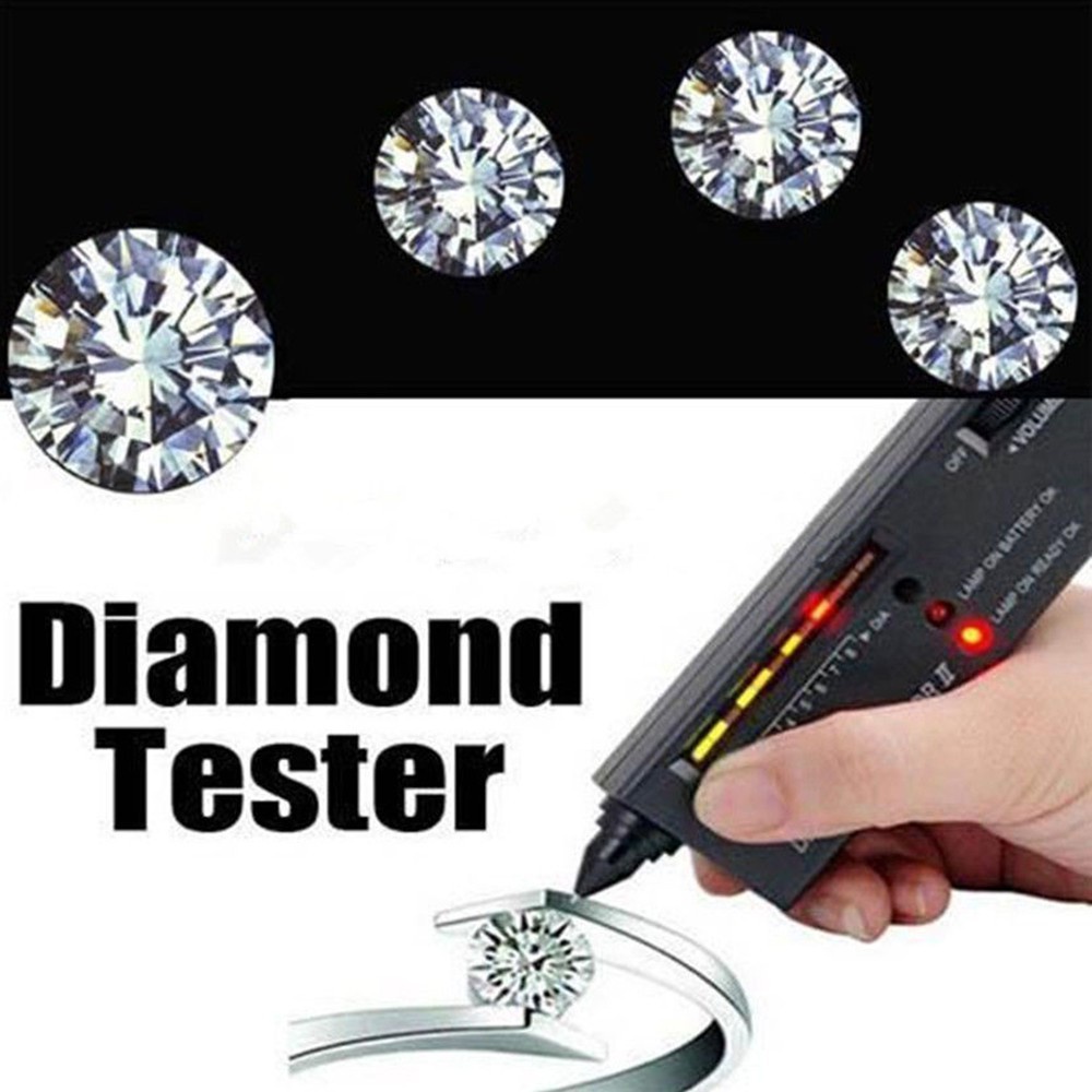 Bút thử kim cương đá quý, máy đo độ cứng ,kiểm tra chất lượng trang sức máy đo đá quý TẶNG KÈM PIN CHUYÊN DỤNG