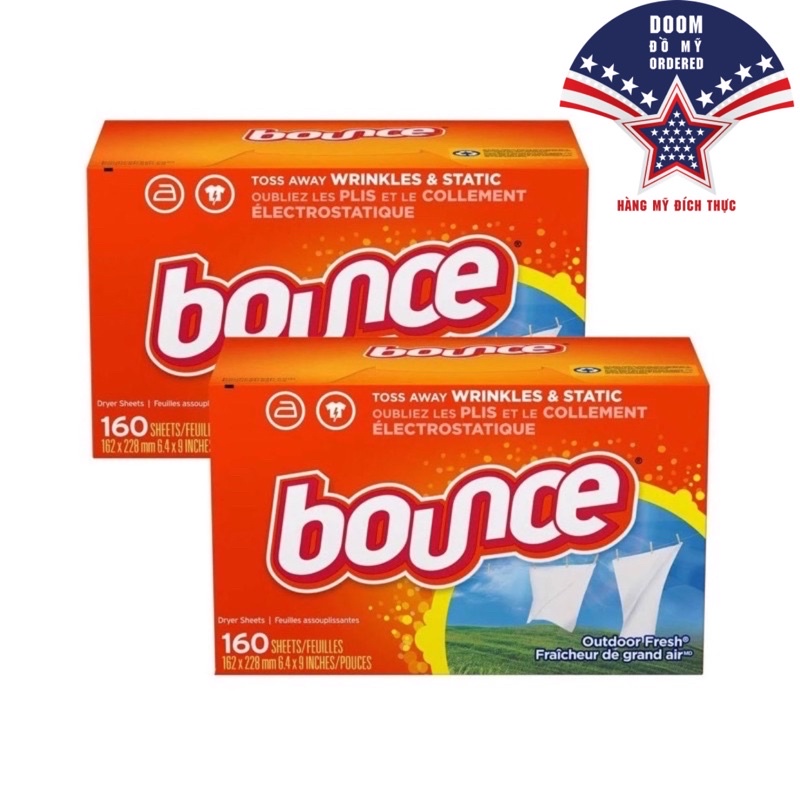 Giấy Thơm Quần Áo Bounce 4 In 1 (160 Tờ) Hàng Mỹ