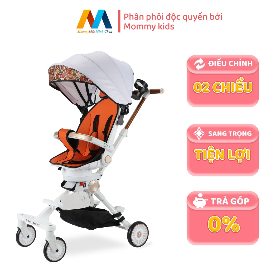 Xe đẩy gấp gọn cho bé S.Shine Xoay 360 độ có thể nằm nhiều từ thế phù hợp cho bé từ 0 - 6 tuổi