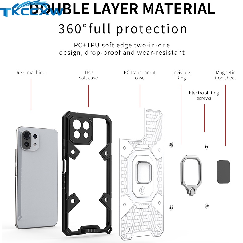 Ốp điện thoại có vòng đỡ nam châm Xiaomi Mi 10S 11i 11 X 11 10T Pro 10T 11 Lite 11 Ultra Poco F3 M3 Pro