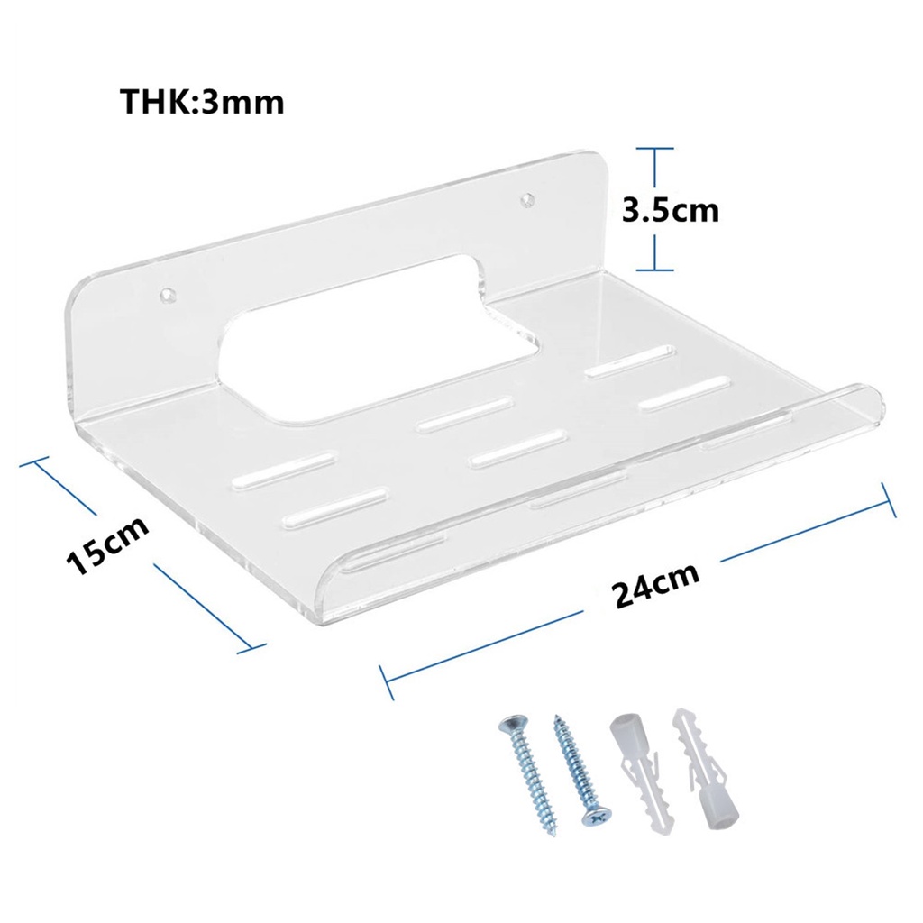 Giá Đỡ Bộ Định Tuyến WiFi Không Dây Bằng Acrylic Trong Suốt Đa Năng Cho Phòng Khách