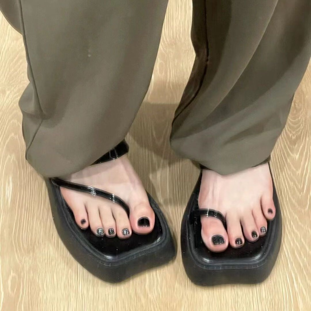 Dép xỏ ngón nữ đế dày Sandal Đế Dày Thời Trang Mùa Hè 2022 Mới Cho Nữ