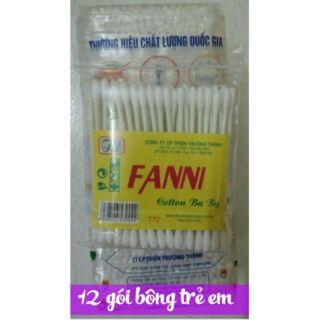 Bông ngoáy tai trẻ em, bông ngoáy tai bé sơ sinh (12gói)