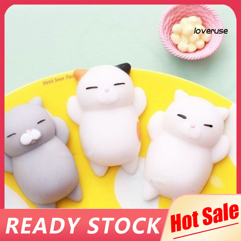 Đồ Chơi Nắn Bóp Đàn Hồi Giảm Stress Hình Chú Mèo Đáng Yêu