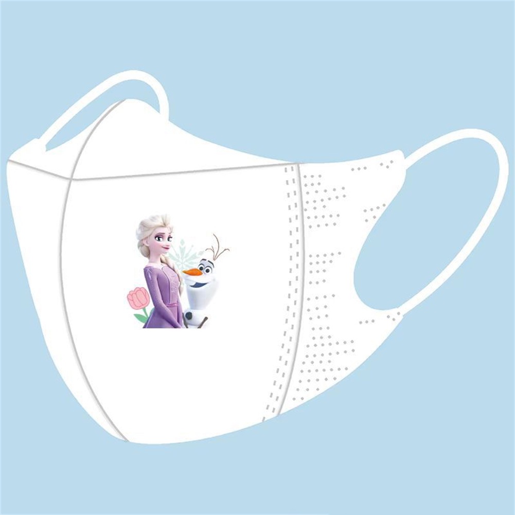 Bộ 10 Khẩu Trang 3 Lớp Dùng Một Lần In Họa Tiết Hoạt Hình Xe Hơi / Cá Mập / Công Chúa Elsa / Khủng Long 3D Cho