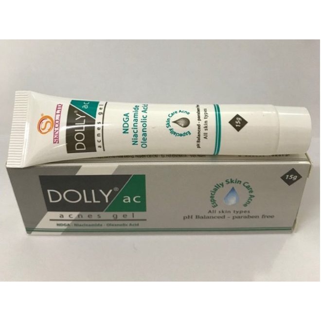 [DATE MỚI-CHÍNH HÃNG PHÒNG KHÁM DA]Gel / Kem ngừa mụn và giảm thâm do mụn Dolly Acnes Acne AC Gel 15g Gamma