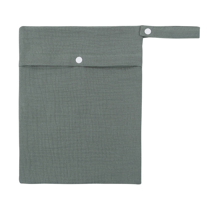 Túi Đựng Tã Lót Em Bé Bằng Cotton Mềm Màu Trơn Tái Sử Dụng Được