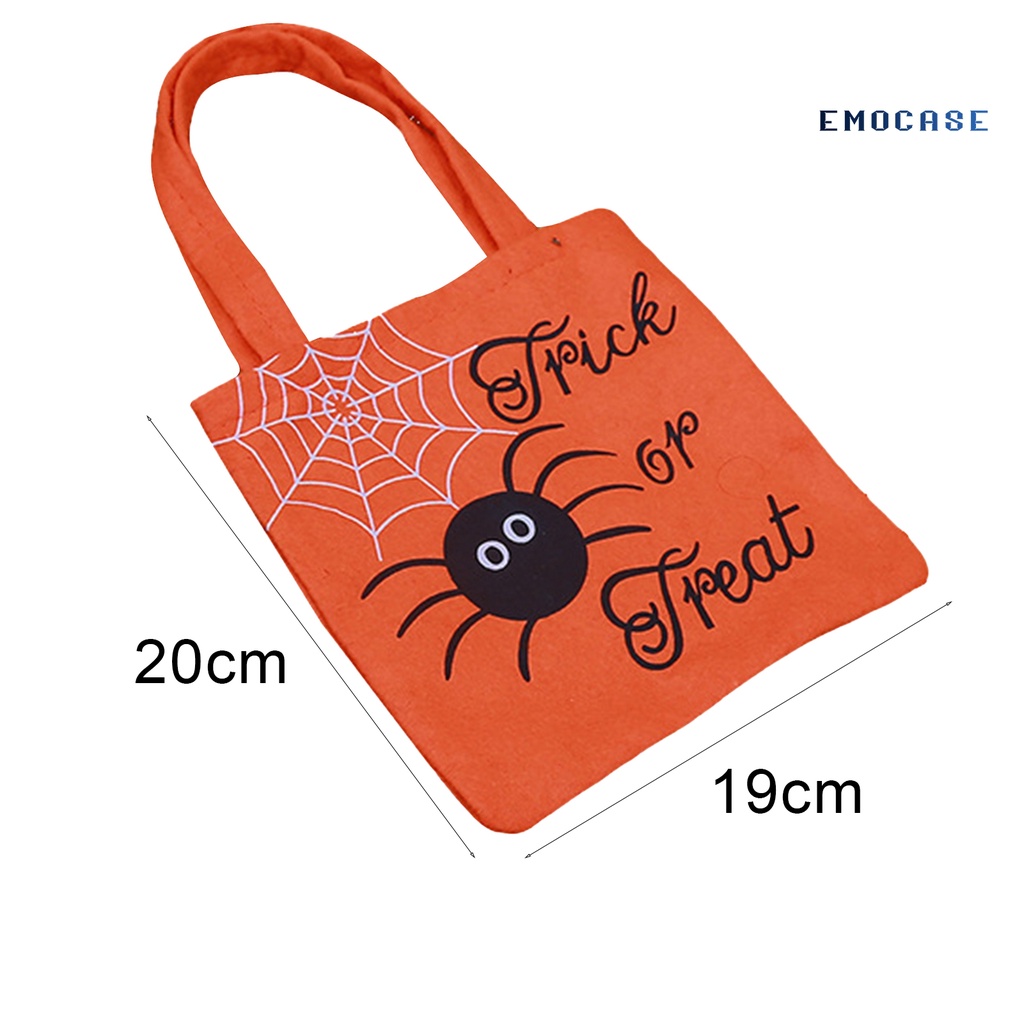 Túi Tote Bằng Vải Không Dệt Thân Thiện Với Môi Trường In Họa Tiết Hoạt Hình Halloween