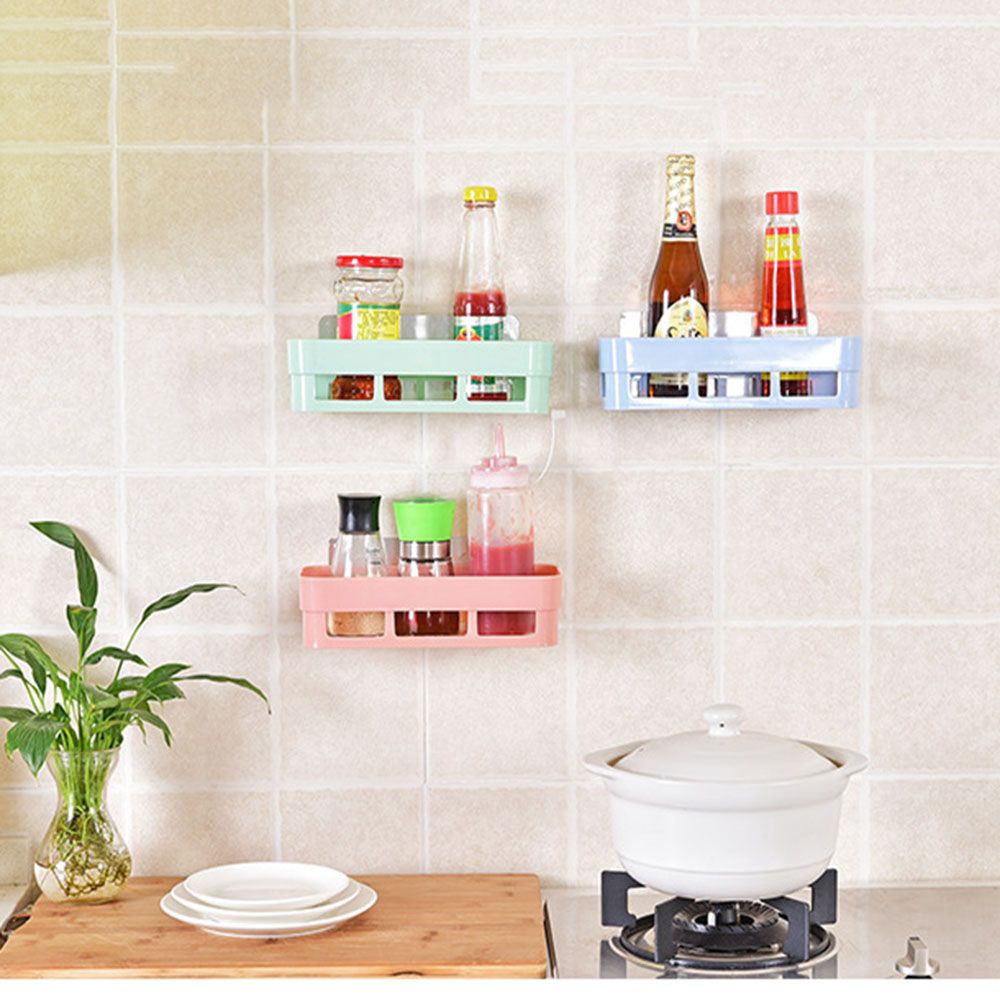 Kệ đựng đồ dùng gắn góc tường tiện dụng cho nhà tắm/ nhà bếp