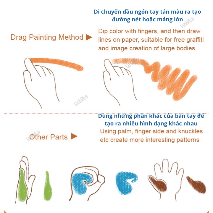 [Mã LIFE1404ALL giảm 20K đơn 50K] Màu Vẽ Tay Mideer Finger Paint An Toàn Dễ Tẩy Rửa - Cho Bé Từ 3 Tuổi