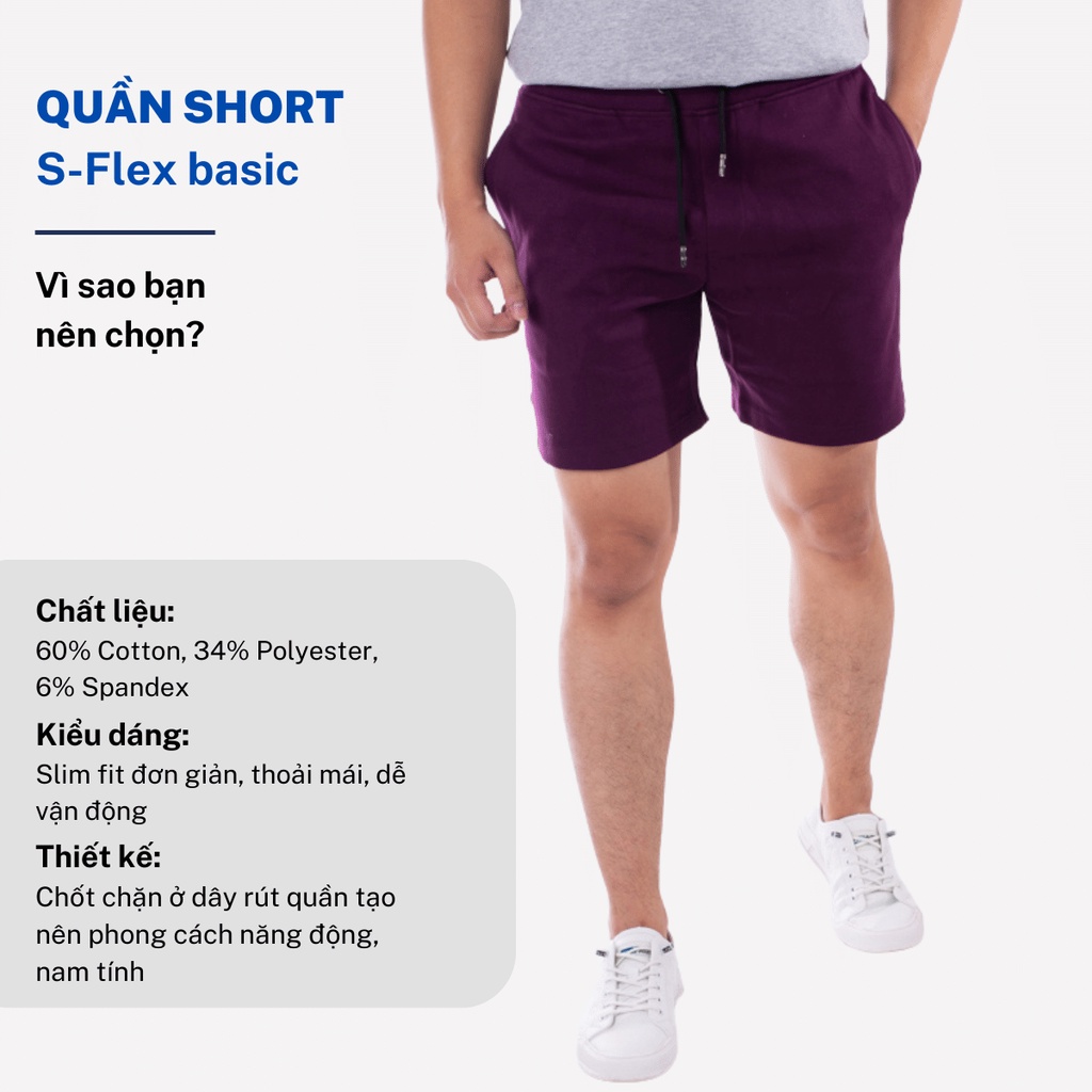 Quần short nam ngắn CIZA cao cấp vải cotton đẹp thời trang phong cách thể thao size S M L XL QSTS02