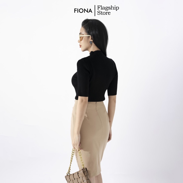 Áo Len Cổ Cao Tay Lỡ FIONA, Thời Trang Thu Đông Nữ Tính Thanh Lịch Mã F850761