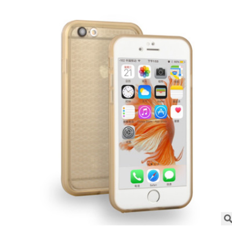 Ốp điện thoại silicone chống thấm nước màu trơn cá tính cho Iphone 5/6/6plus/8/X