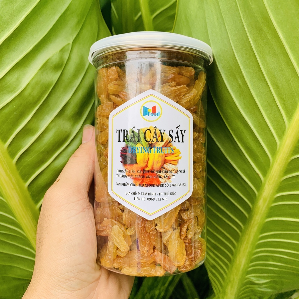 [ 500Gram ] Nho Vàng nhập khẩu loại 1 - Nho Khô Ấn Độ không đường vị ngọt tự nhiên - Hạt To - Dài