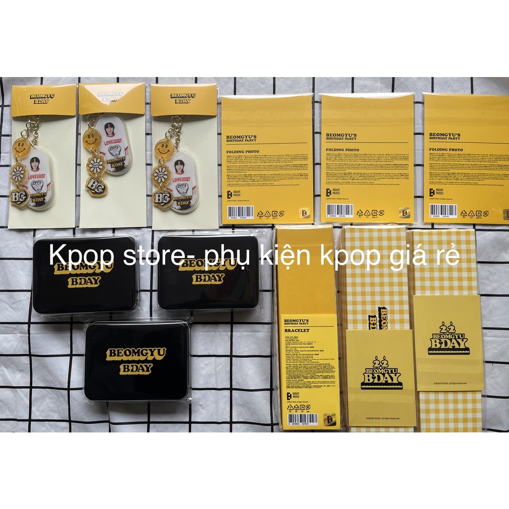 Chính hãng Goods Sinh nhật Txt Beomgyu's birthday party set card, bracelet vòng tay