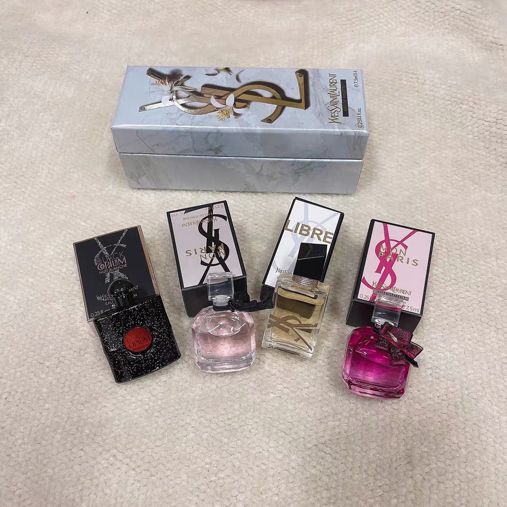 [Có Bill/Chính Hãng] Set Nước Hoa YSL Saint Laurent Phiên bản Q Black Opium Reversal Paris Free Water Hộp quà 7,5ml x4 | Thế Giới Skin Care