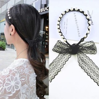 Cài Tóc NgọcTrai Băng Đô Cài Tóc Ngọc Trai Buộc Dây Ruy Băng Kết Nơ Cài Tóc Dễ Thương Ngọt Ngào