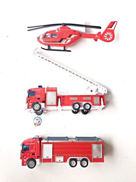 Set 3 Xe Ô tô Sắt Cứu Hoả Hoặc Xe Tải