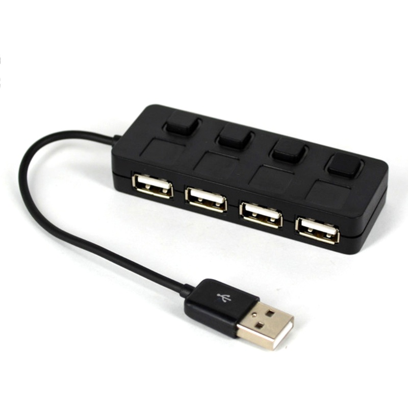 Bộ Chia 4 Cổng Usb 2 0 Kèm Công Tắc Đèn Led Chuyên Dụng