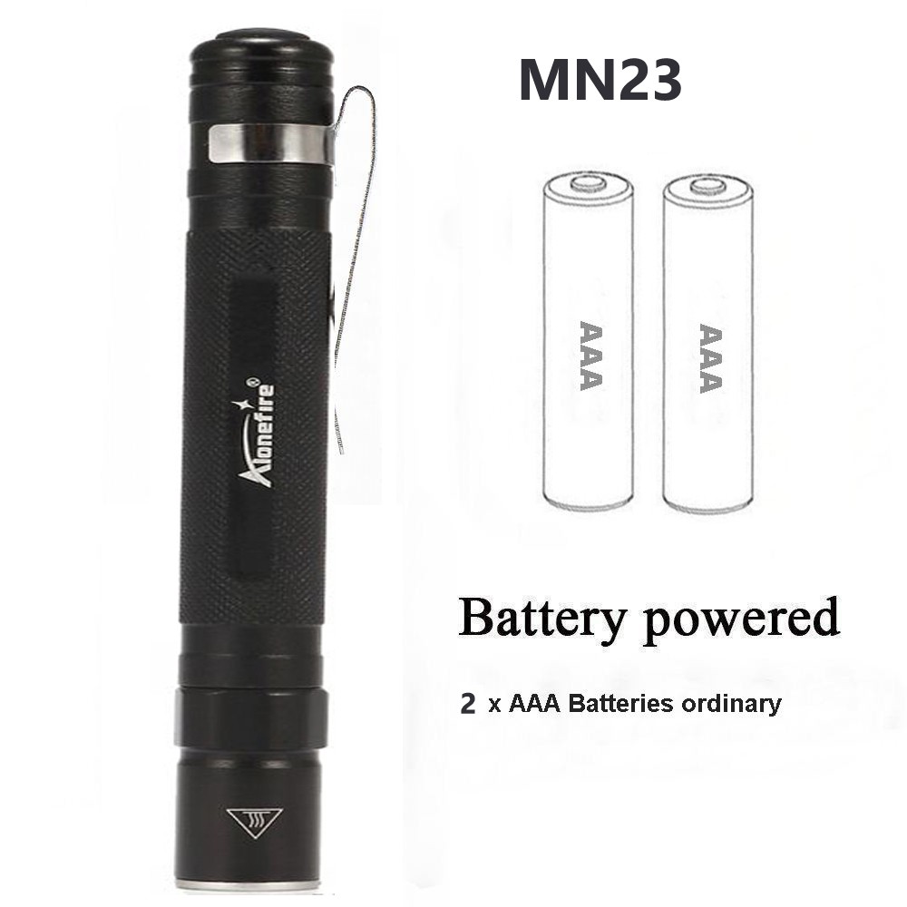 Đèn pin ALONEFIRE MN23/ MN22 LED mini bỏ túi hợp kim nhôm dùng pin AAA tiện lợi