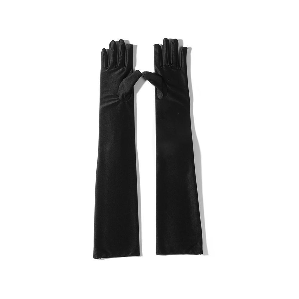 LONTIME Găng Tay Cô Dâu Vải Satin Thời Trang