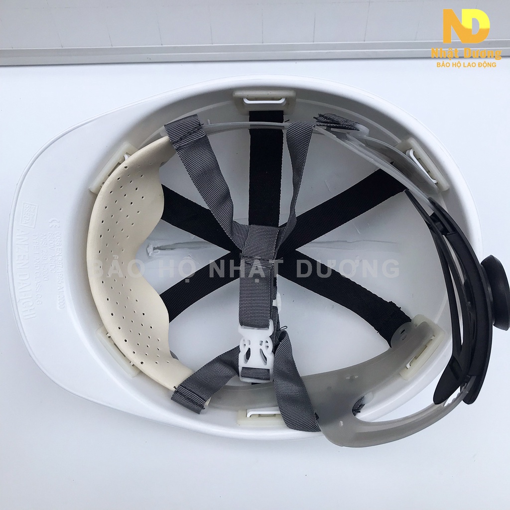 Mũ bảo hộ lao động nút vặn HPN06, Nón bảo hộ lao động màu trắng vàng cam Nhật Dương