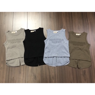 Đồ bộ cộc tay bé trai - Set bộ sát nách Essentials phiên bản kid cho bé trai size 90-140