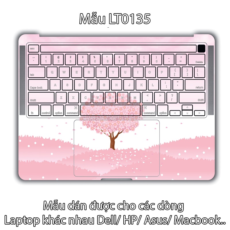 Miếng Dán Laptop - Mẫu LT0135 hello kitty cute - Dán cho Dell, Hp, Asus, Lenovo, Acer, MSI, Surface,Vaio, Macbook