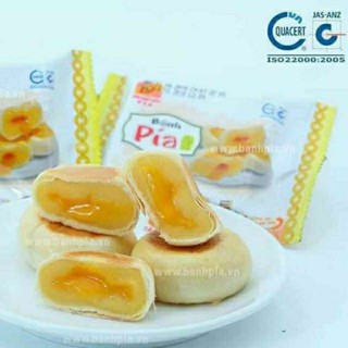 Bánh pía kim sa Tân Huê Viên đậu xanh sầu riêng trứng muối 40g 1 cái