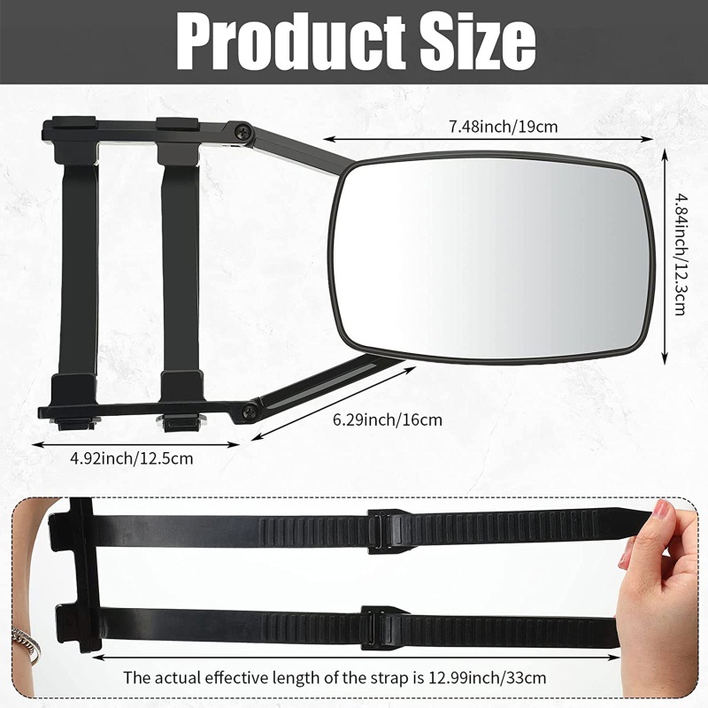 Gương Chiếu Hậu Có Cánh Mở Rộng 19x12cm Thông Dụng Cho Xe Trailer