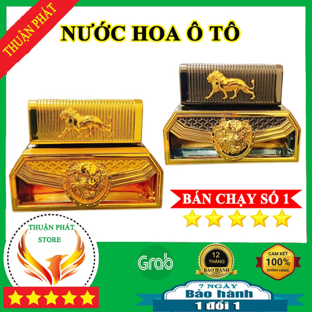 Nước hoa ô tô SƯ TỬ tinh dầu xe hơi cao cấp đặt Taplo khử mùi chống say xe,phong thủy chiết xuất từ thực vật