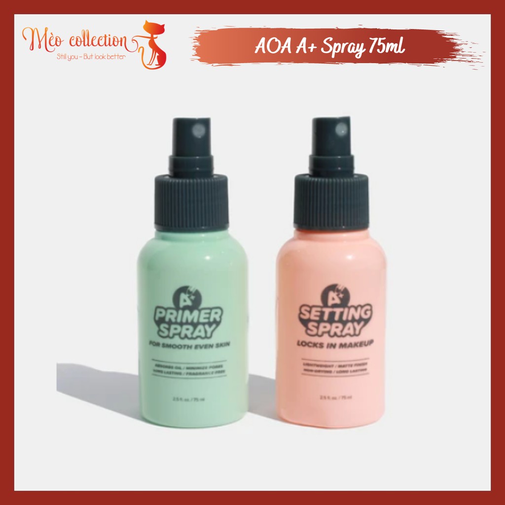 Xịt lót/ xịt cố định makeup AOA A+ Primer/ Setting Spray 75ml