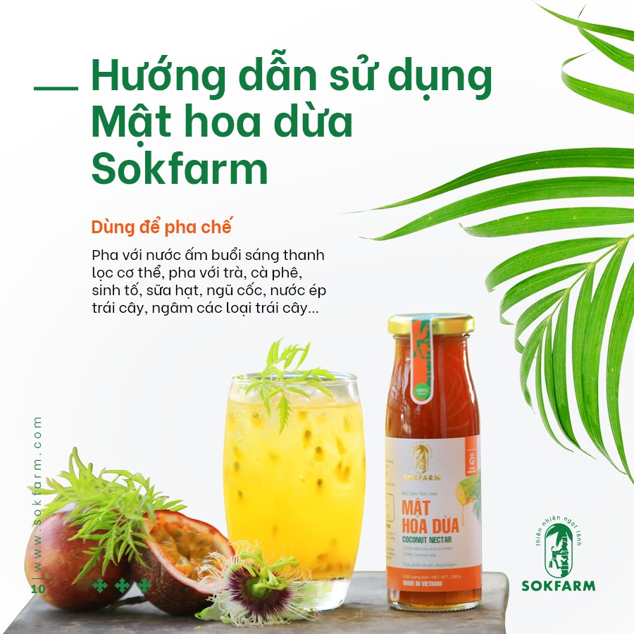 Mật Hoa Dừa SokFarm 250g - XanhSam Organic