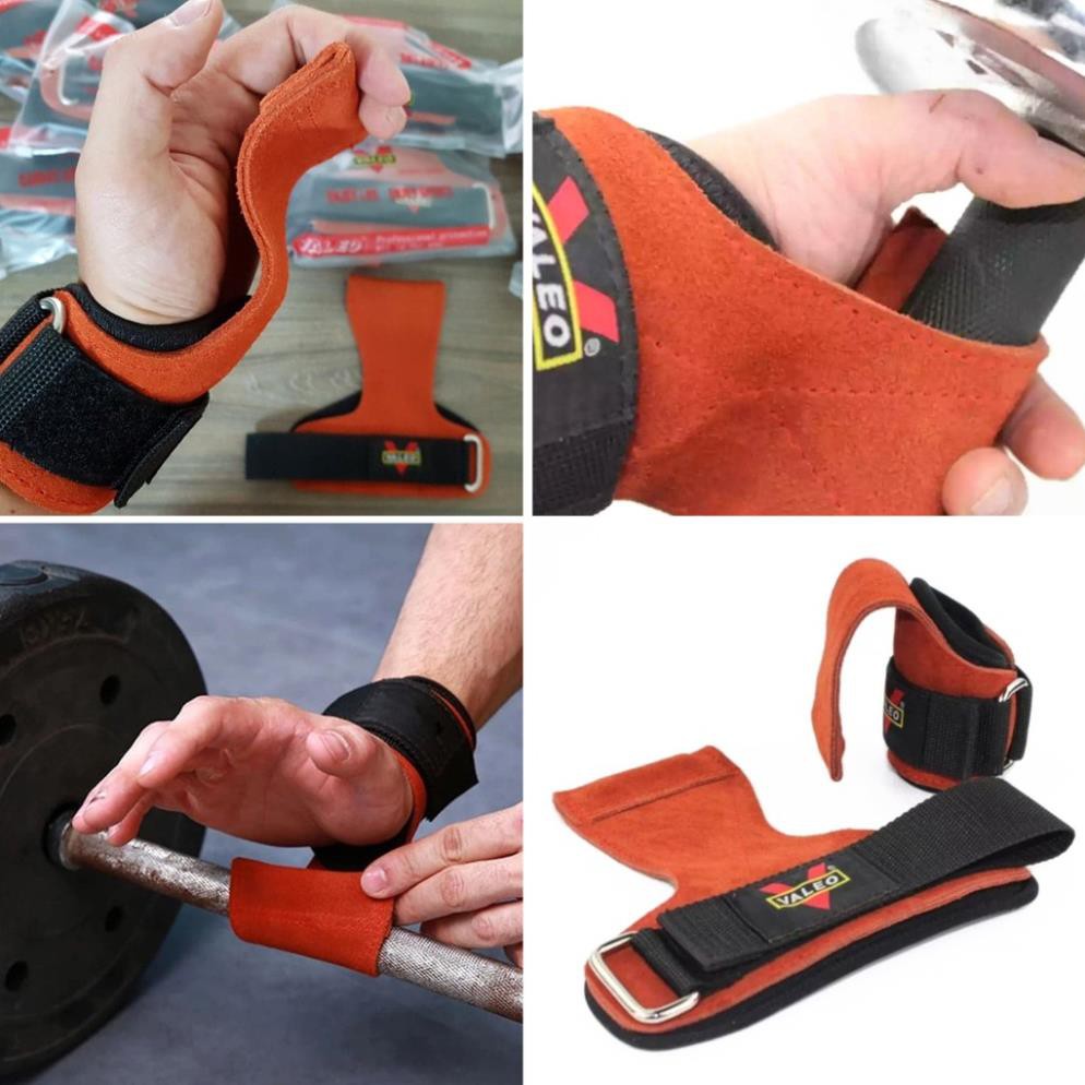 Găng Tay Tập Gym - Dây Kéo Lưng - Lifting Grips ( Lót Tay & Kéo Lưng ) - (1 đôi)