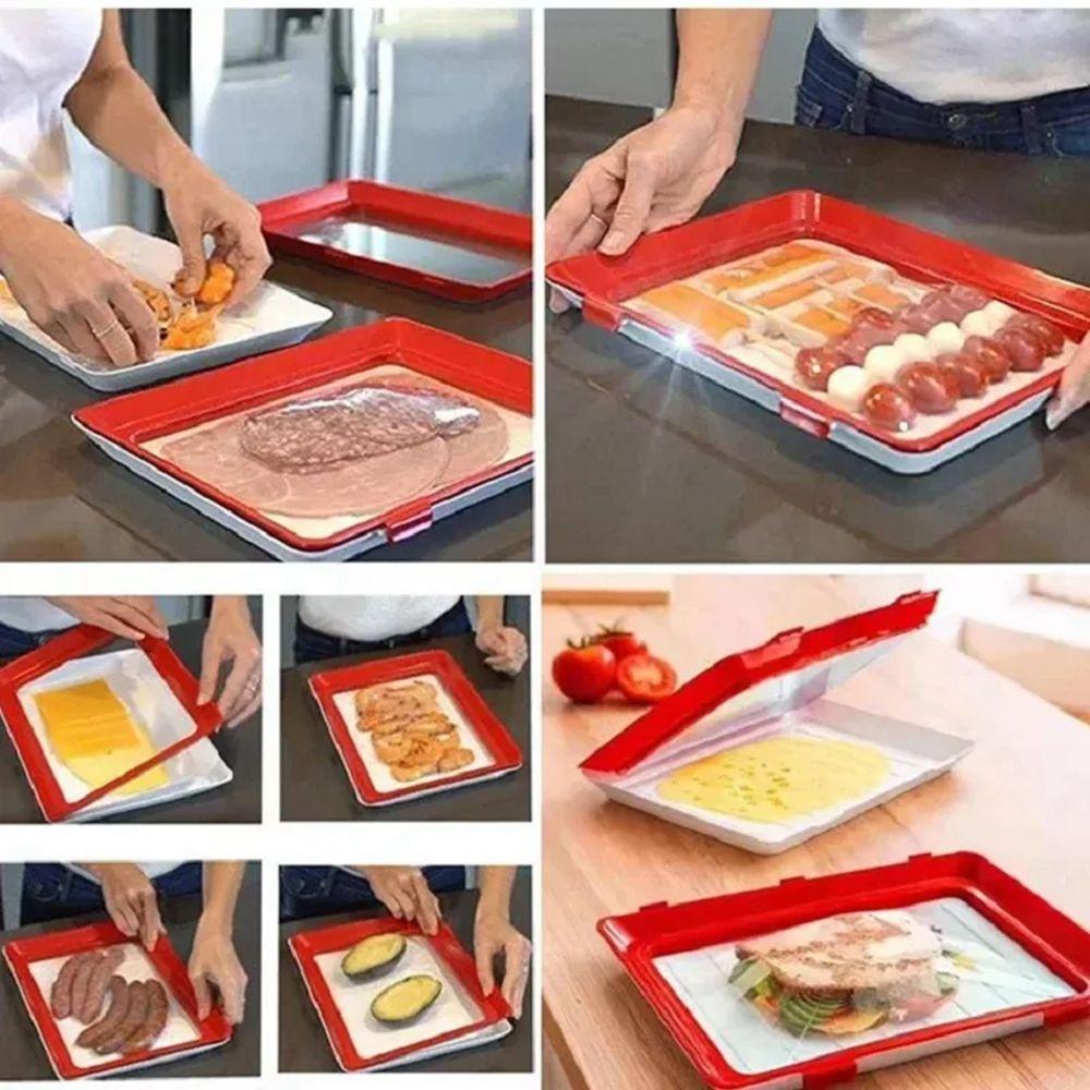 Khay Nhựa Đựng Thức Ăn Tươi Ngon Co Giãn Có Thể Xếp Chồng Lên Nhau Tiện Dụng