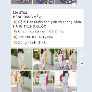 Bộ nỉ Hàn Quốc bé gái (Nhungjerry)