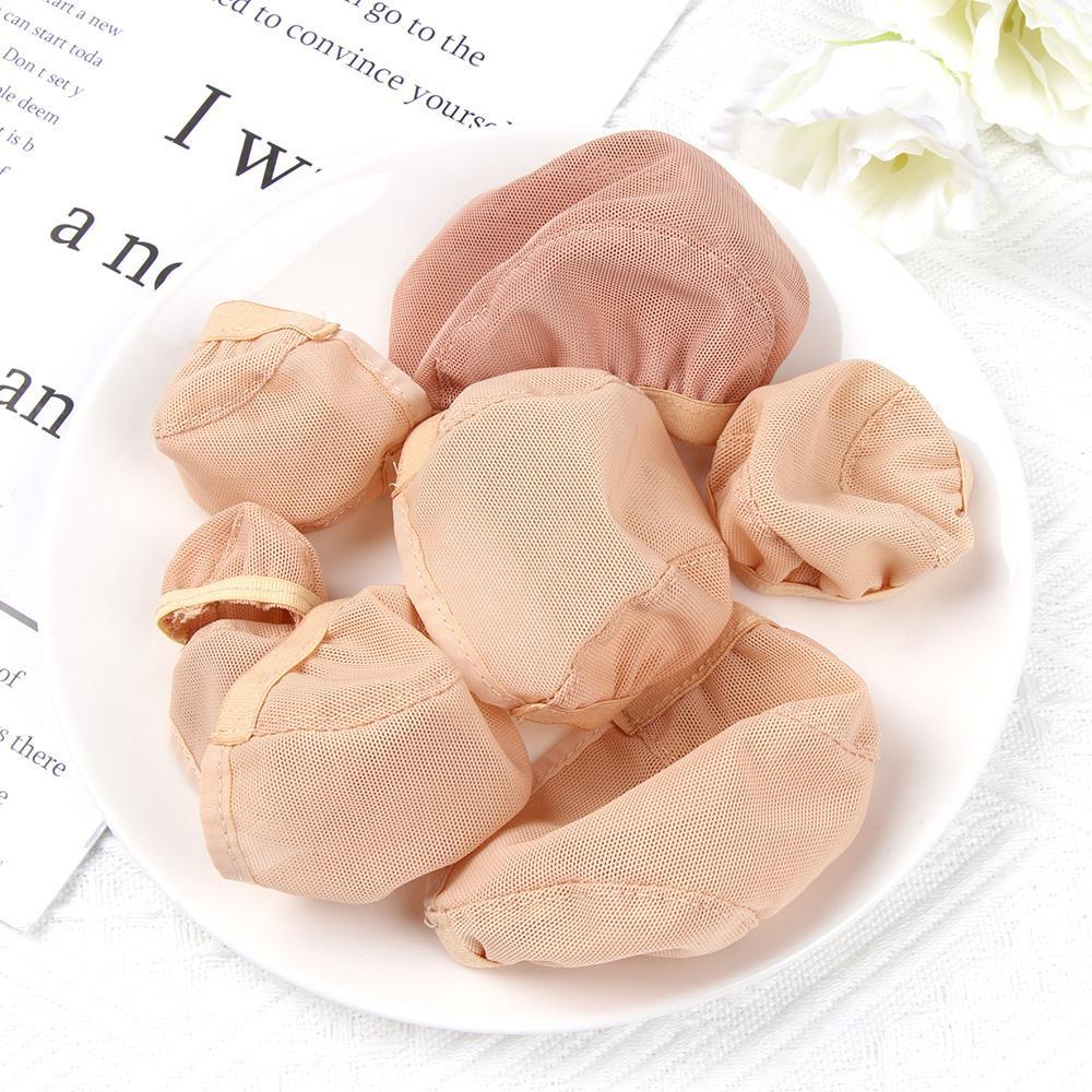 Mũ Gắn Tóc Giả Màu Đen / Be Chống Trượt DIY Cho Búp Bê Kat1
