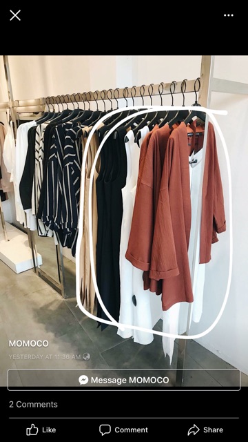 MONOCO - Kimono đen, Everyday dress trắng