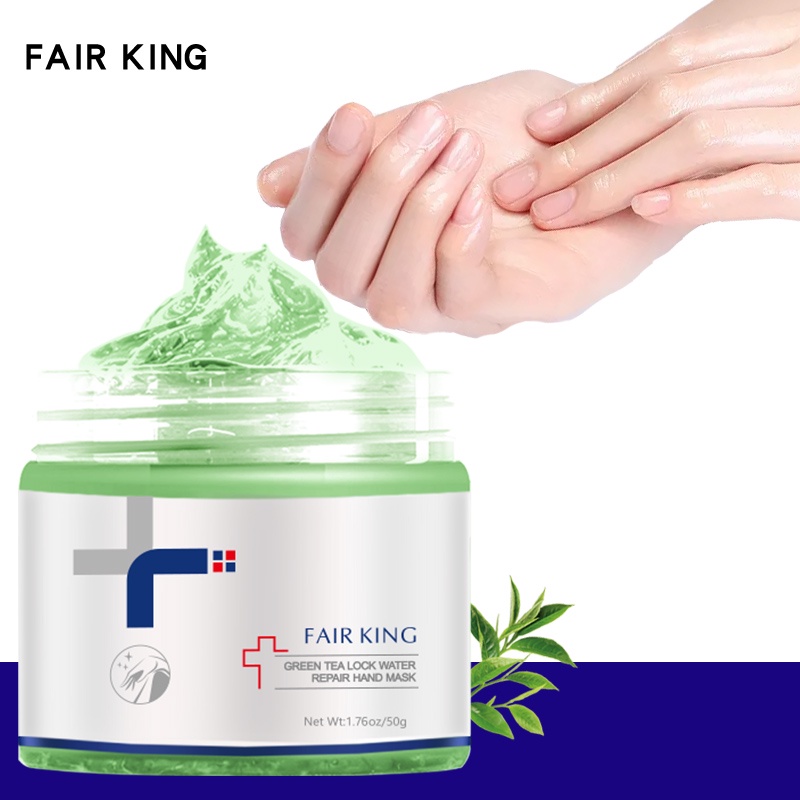 Mặt nạ FAIR KING trà xanh cấp nước dưỡng ẩm cho tay giúp làm trắng da/ tẩy tế bào chết chống lão hóa