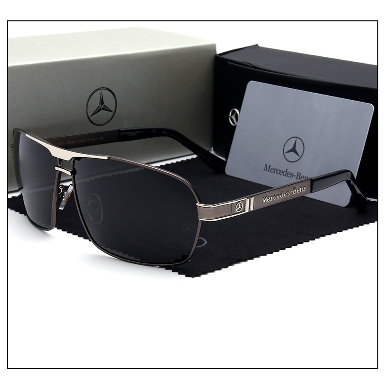 Kính râm nam Mercedes benz, mắt kính chuồn chuồn, gọng to, mẫu mới nhất