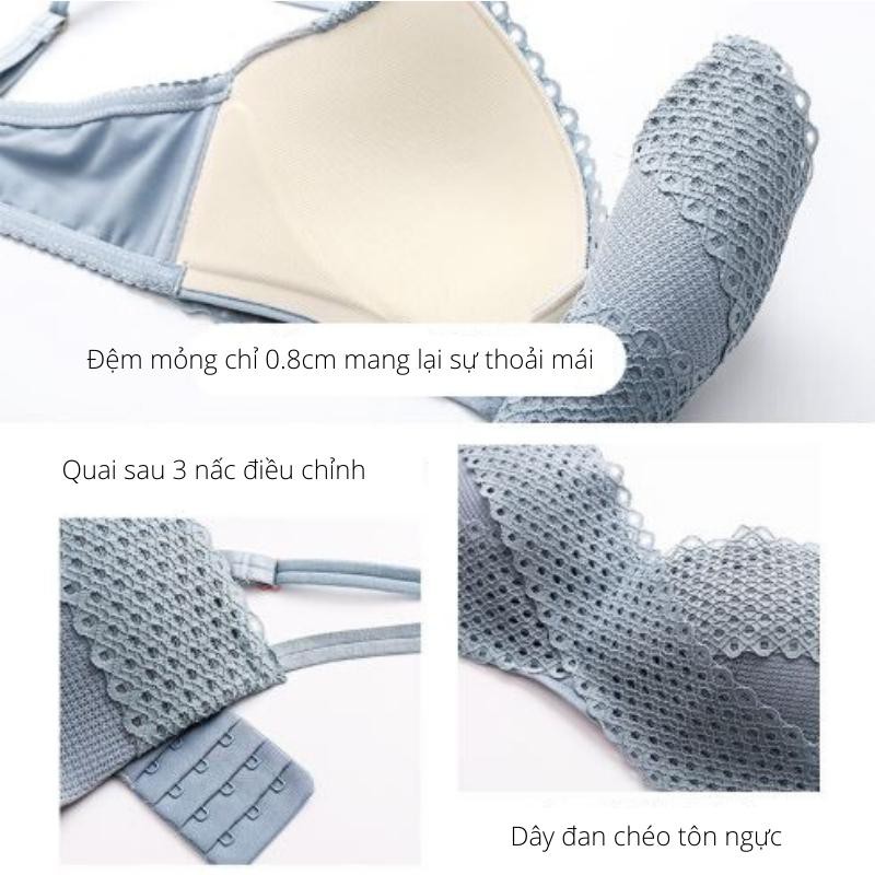 Áo Lót Nữ - Áo Ngực Nữ Không gọng nâng ngực vừa thông hơi mềm mại thoáng mát tôn vòng 1 gợi cảm quyến rũ - AL REN HÈ