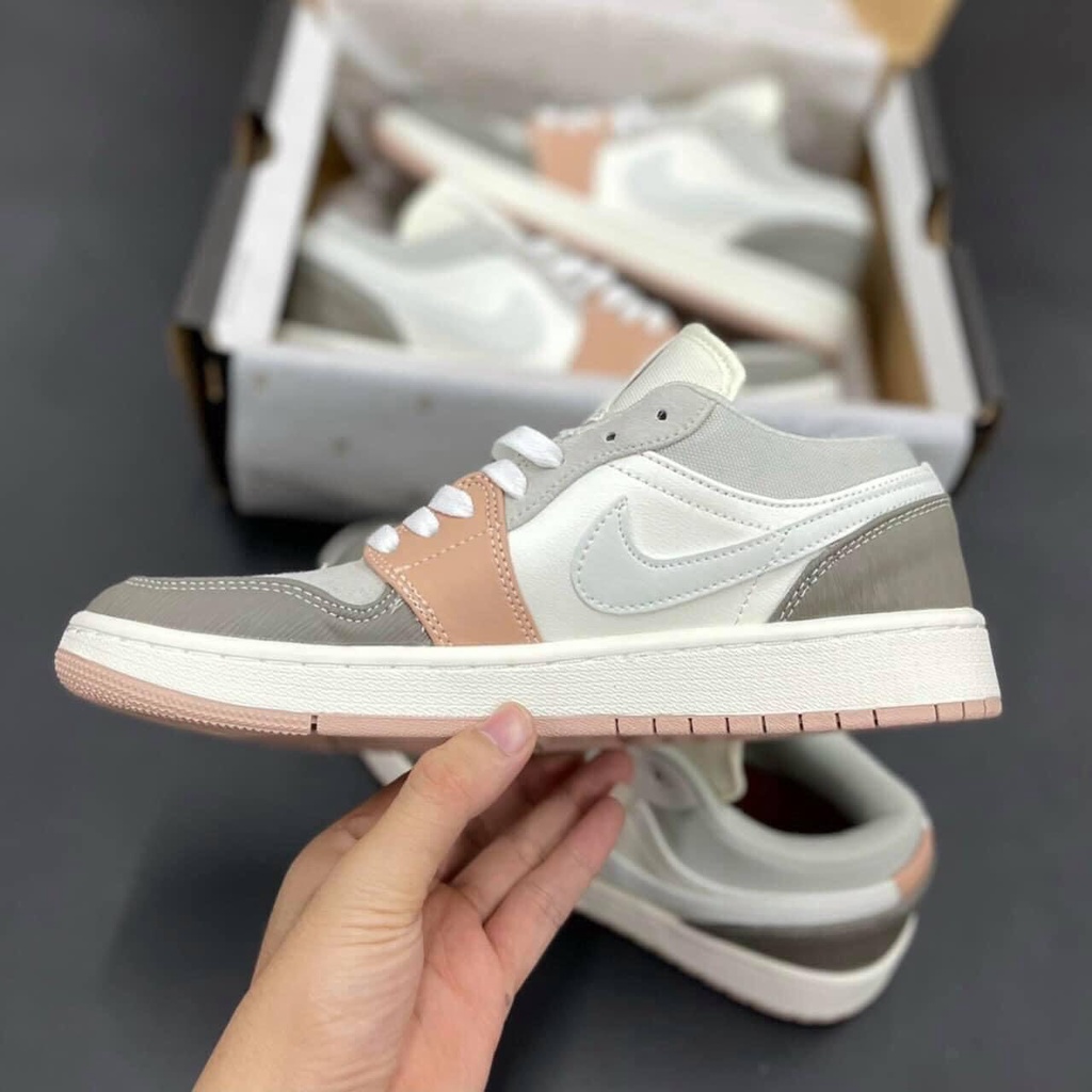 Giày Sneaker Jordan 1 Mid Milan Cam Cao Cổ Giày Thể Thao milan nâu đất thấp cổ nam Nữ Da Nhăn Full Box Freeship